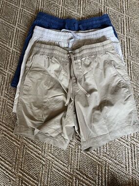 Sonoma Men's Drawstring Shorts Trio - Khaki, stone & Navy